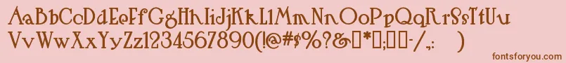 Hutsutralston Font – Brown Fonts on Pink Background