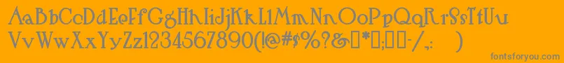 Hutsutralston Font – Gray Fonts on Orange Background