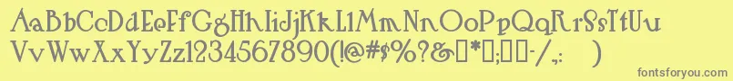 More about Hutsutralston Font Hutsutralston Font – Gray Fonts on Yellow Background