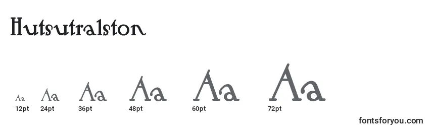 Hutsutralston Font Sizes