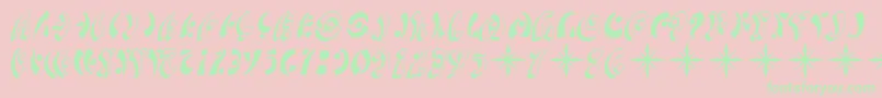 SF Fedora Symbols Font – Green Fonts on Pink Background