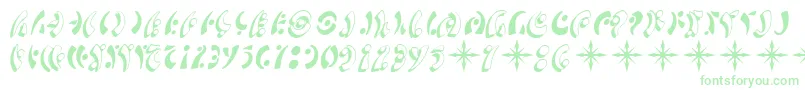 SF Fedora Symbols Font – Green Fonts on White Background