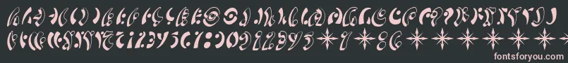 SF Fedora Symbols Font – Pink Fonts on Black Background