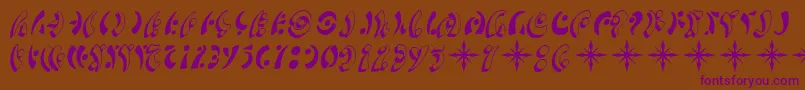 SF Fedora Symbols Font – Purple Fonts on Brown Background