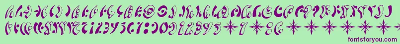 SF Fedora Symbols Font – Purple Fonts on Green Background