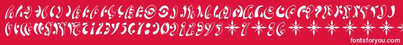 SF Fedora Symbols Font – White Fonts on Red Background