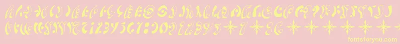 SF Fedora Symbols Font – Yellow Fonts on Pink Background