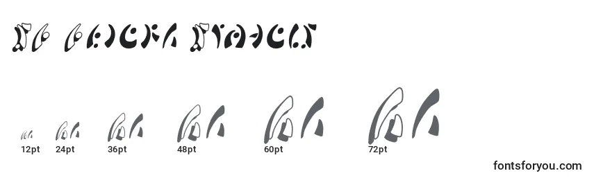 Größen der Schriftart SF Fedora Symbols