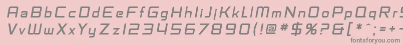 SF Fedora Titles Italic Font – Gray Fonts on Pink Background