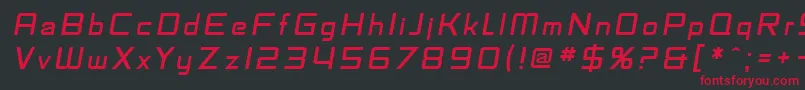SF Fedora Titles Italic Font – Red Fonts on Black Background