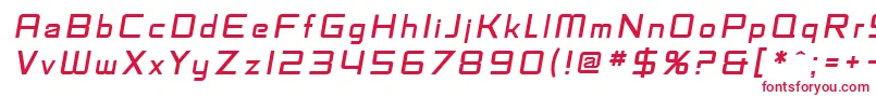 SF Fedora Titles Italic Font – Red Fonts on White Background