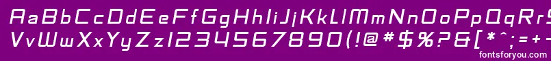 SF Fedora Titles Italic Font – White Fonts on Purple Background
