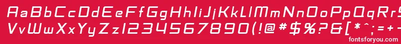 SF Fedora Titles Italic Font – White Fonts on Red Background