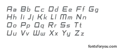 Überblick über die Schriftart SF Fedora Titles Italic