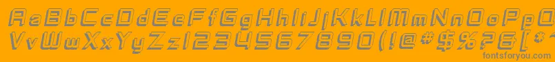 SF Fedora Titles Shadow Italic Font – Gray Fonts on Orange Background