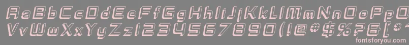 SF Fedora Titles Shadow Italic Font – Pink Fonts on Gray Background