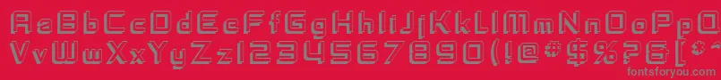 SF Fedora Titles Shadow Font – Gray Fonts on Red Background