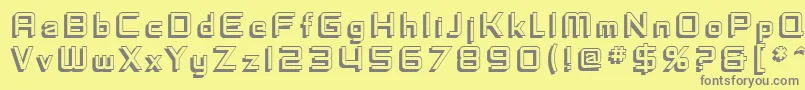 Czcionka SF Fedora Titles Shadow – szare czcionki na żółtym tle