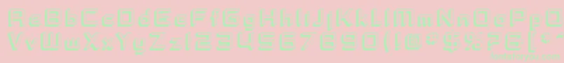 SF Fedora Titles Shadow Font – Green Fonts on Pink Background