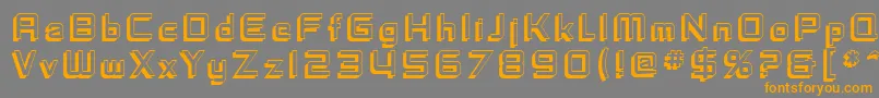 SF Fedora Titles Shadow Font – Orange Fonts on Gray Background