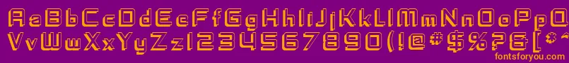 SF Fedora Titles Shadow Font – Orange Fonts on Purple Background