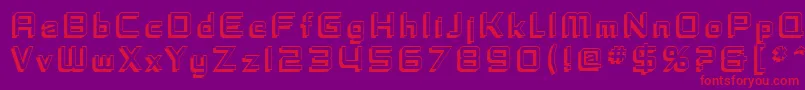 Шрифт SF Fedora Titles Shadow – красные шрифты на фиолетовом фоне