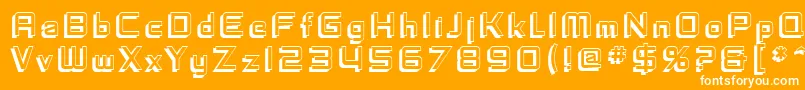 SF Fedora Titles Shadow Font – White Fonts on Orange Background