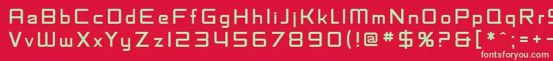 SF Fedora Titles Font – Green Fonts on Red Background