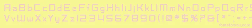 Więcej informacji o czcionce SF Fedora Titles Czcionka SF Fedora Titles – różowe czcionki na żółtym tle