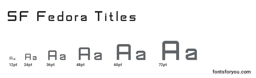 Размеры шрифта SF Fedora Titles