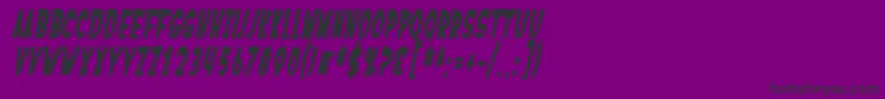 Czcionka SF Ferretopia Bold Oblique – czarne czcionki na fioletowym tle