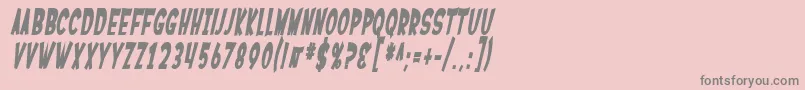 SF Ferretopia Bold Oblique Font – Gray Fonts on Pink Background