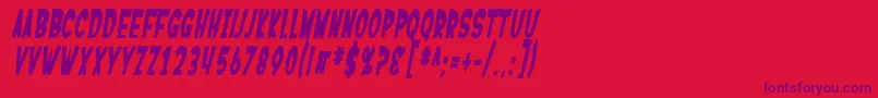 SF Ferretopia Bold Oblique Font – Purple Fonts on Red Background
