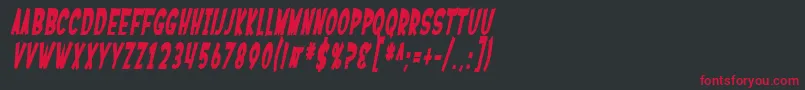SF Ferretopia Bold Oblique Font – Red Fonts on Black Background