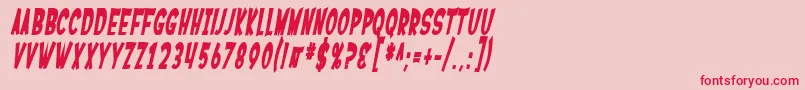 SF Ferretopia Bold Oblique Font – Red Fonts on Pink Background
