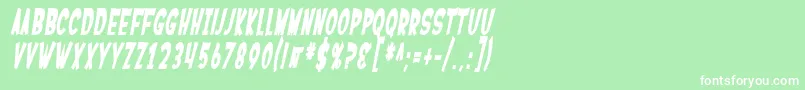 SF Ferretopia Bold Oblique Font – White Fonts on Green Background
