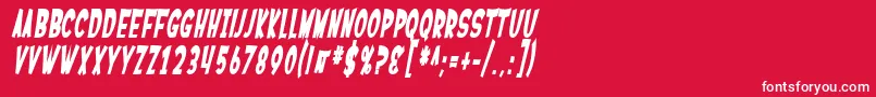 SF Ferretopia Bold Oblique Font – White Fonts on Red Background