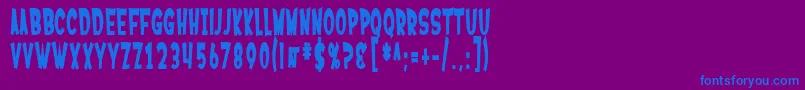 SF Ferretopia Bold Font – Blue Fonts on Purple Background