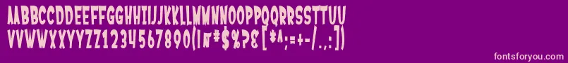 SF Ferretopia Bold Font – Pink Fonts on Purple Background