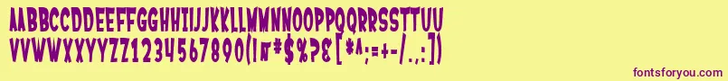 SF Ferretopia Bold Font – Purple Fonts on Yellow Background