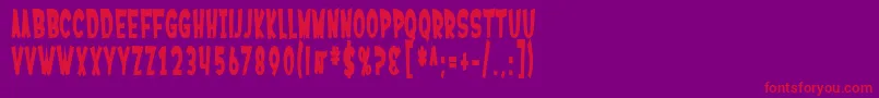 SF Ferretopia Bold Font – Red Fonts on Purple Background