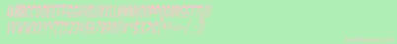 SF Ferretopia Oblique Font – Pink Fonts on Green Background