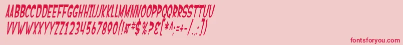 fuente SF Ferretopia Oblique – Fuentes Rojas Sobre Fondo Rosa
