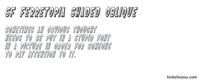 Шрифт SF Ferretopia Shaded Oblique