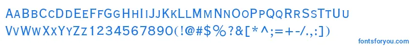CopperplateExtraCondensedSsiExtraCondensed Font – Blue Fonts on White Background