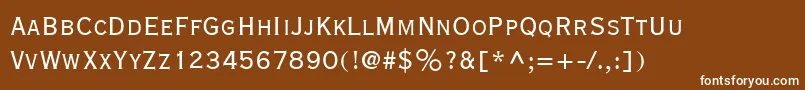 CopperplateExtraCondensedSsiExtraCondensed Font – White Fonts on Brown Background