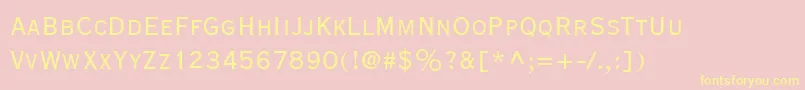 CopperplateExtraCondensedSsiExtraCondensed Font – Yellow Fonts on Pink Background