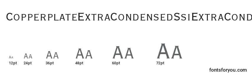 CopperplateExtraCondensedSsiExtraCondensed Font Sizes