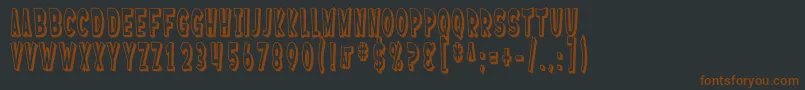 SF Ferretopia Shaded Font – Brown Fonts on Black Background