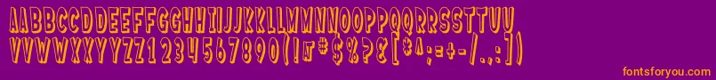 SF Ferretopia Shaded Font – Orange Fonts on Purple Background